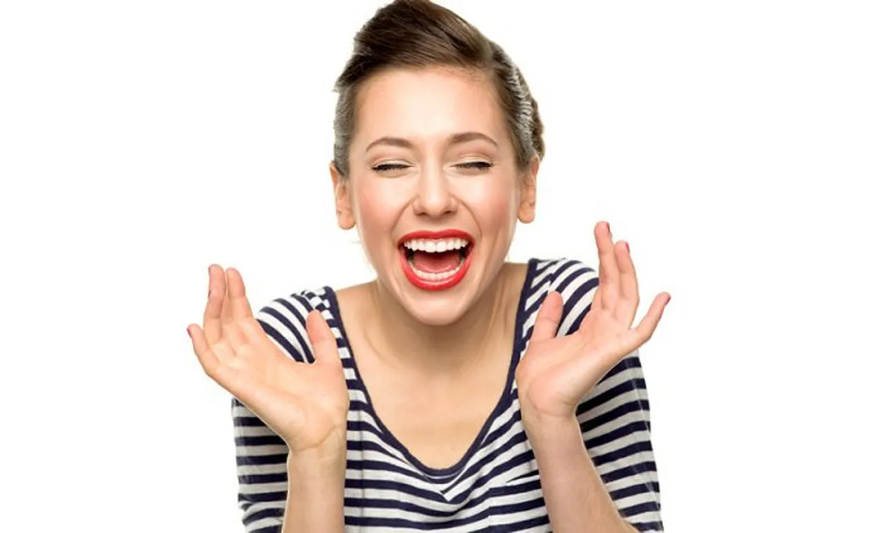 Woman laughing