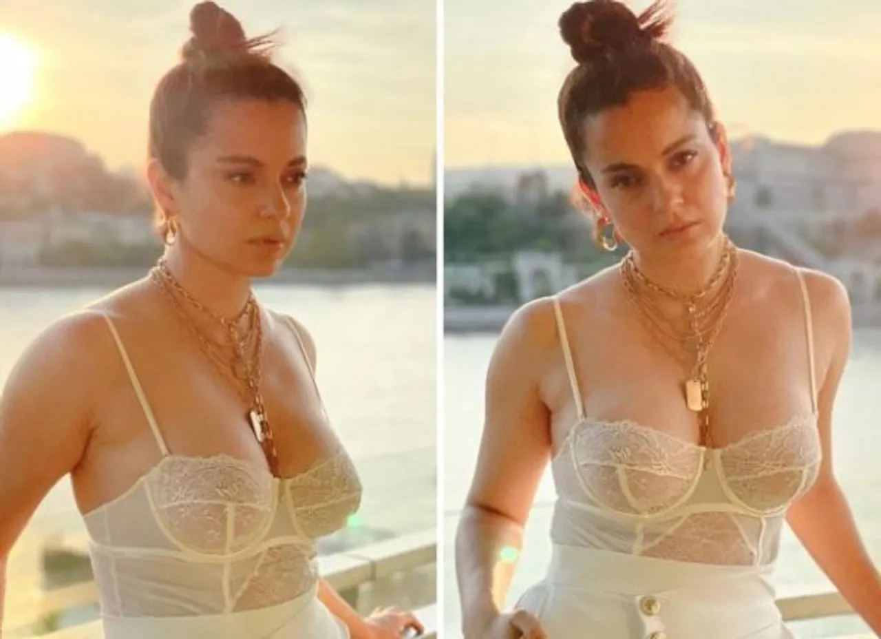 Actor Kangana Ranaut Trolled For Wearing White Corset Bralette