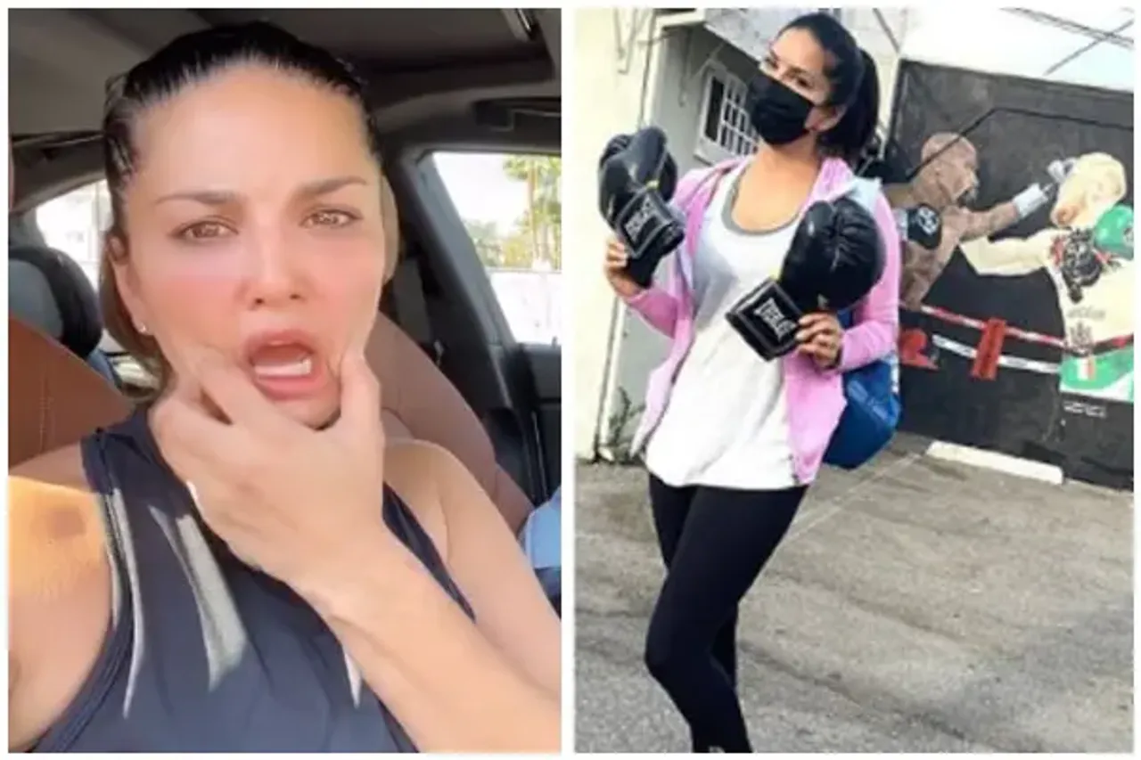 After Painting Sessions And Aerial Yoga, Sunny Leone Now Tries Boxing