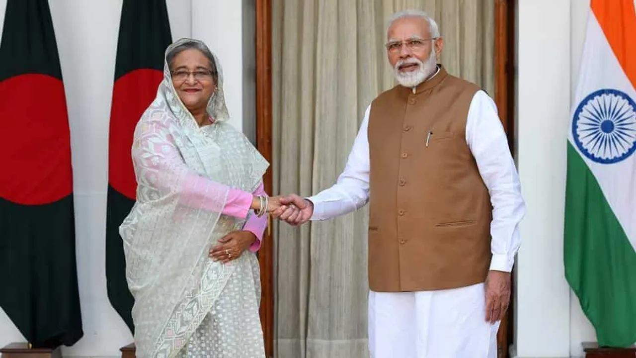 Sheikh Hasina and Narendra Modi delegation talks