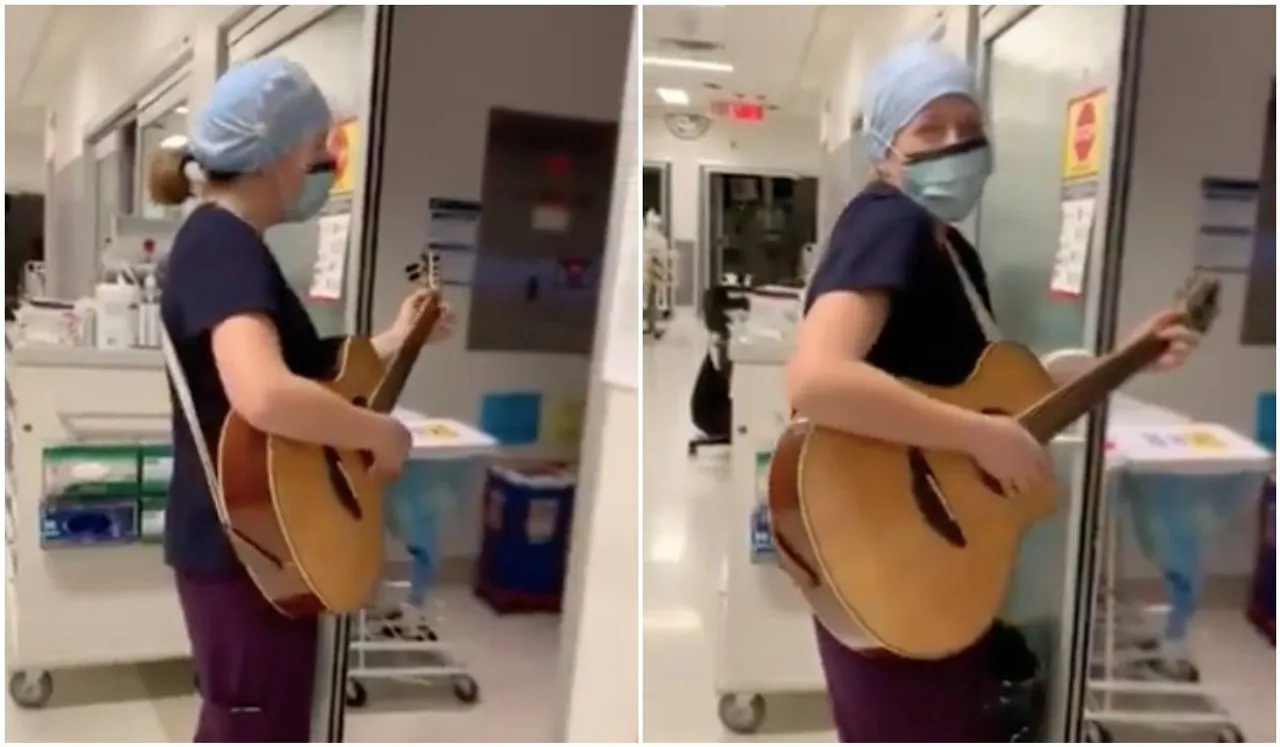 nurse sings to patients