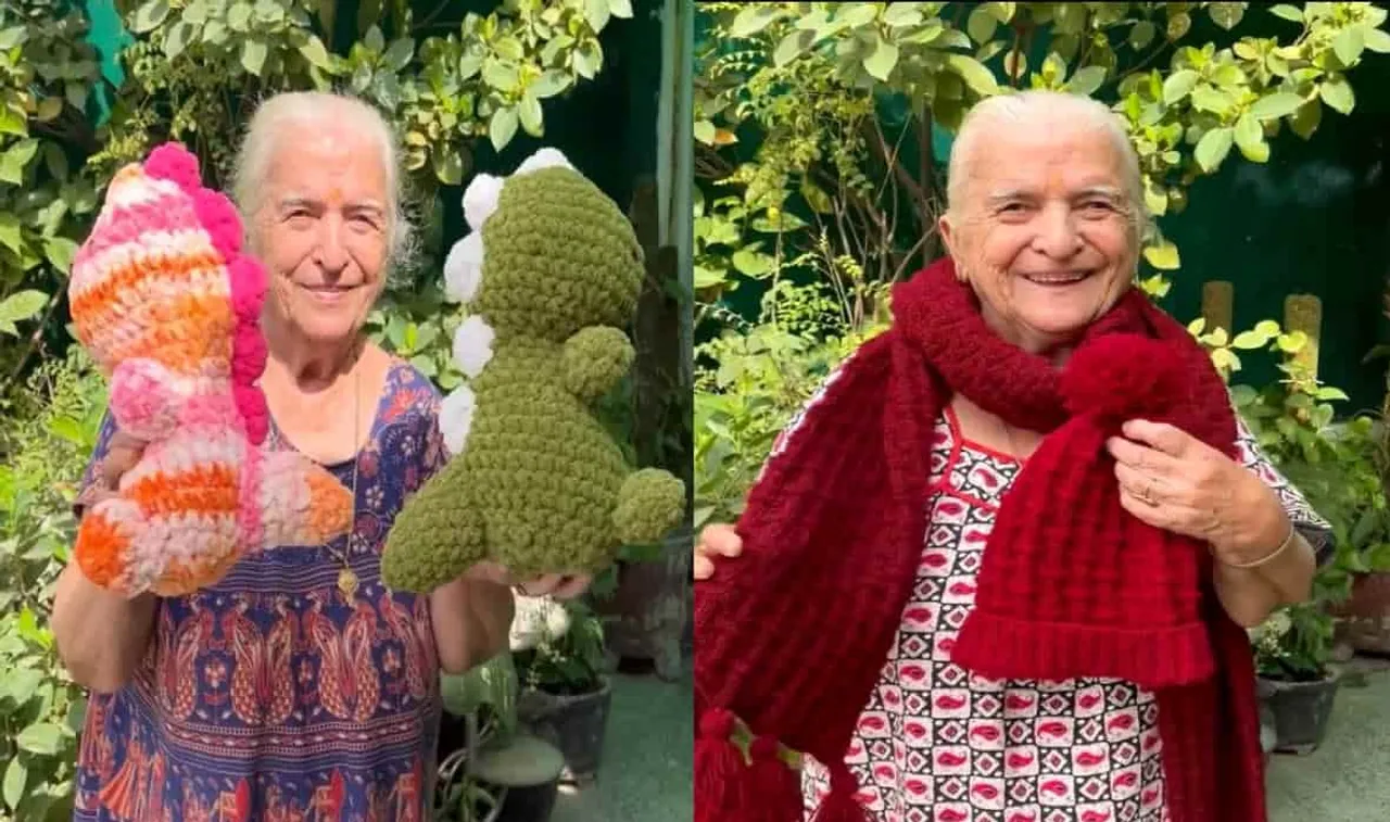 Elderly Woman Starts Knitting Business With Her Granddaughter; Watch Their Videos