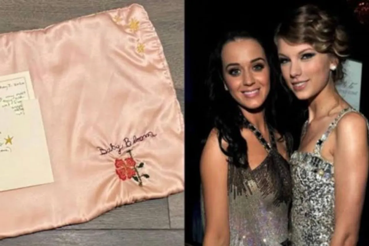 Taylor Swift Gifts Katy Perry Hand-Embroidered Blanket For 'Baby Bloom'