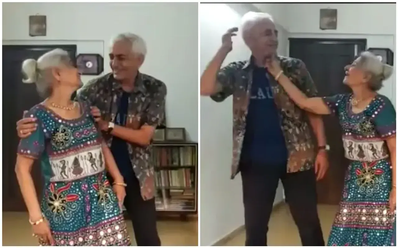 old couple dances
