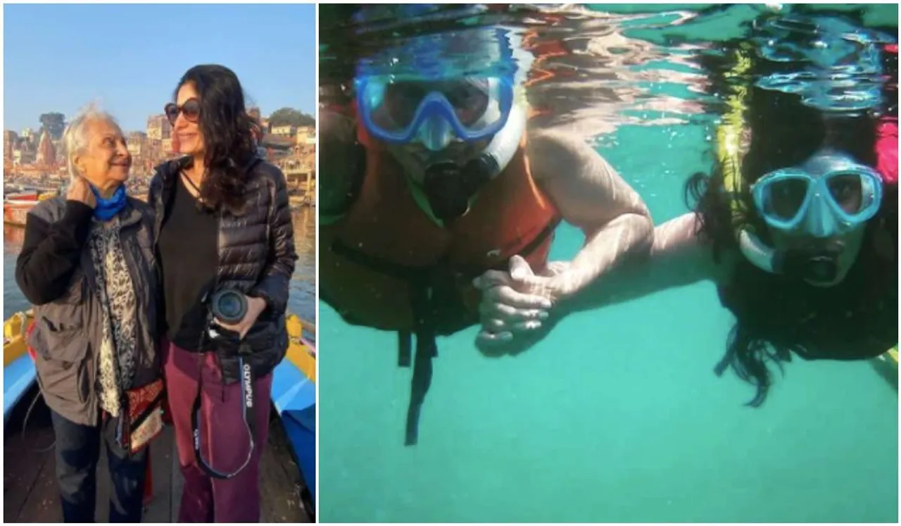 waheeda rehman snorkelling photos