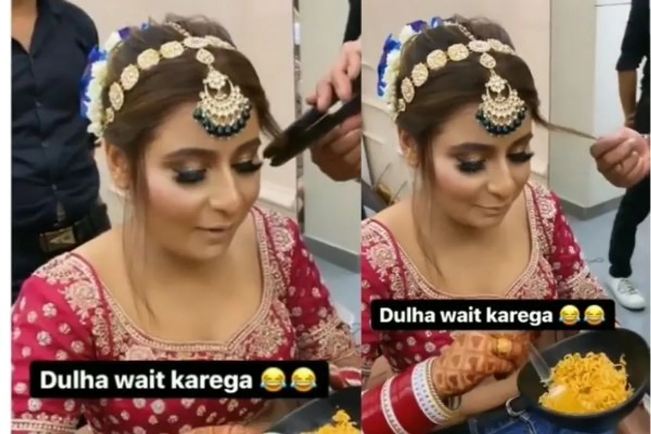 Bride Eating Maggi