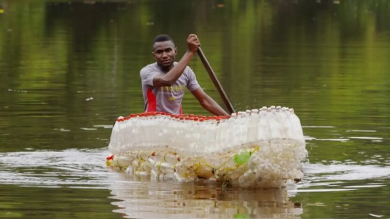 A Young Eco Warrior In Cameroon Makes Boats From Waste Plastic Bottles