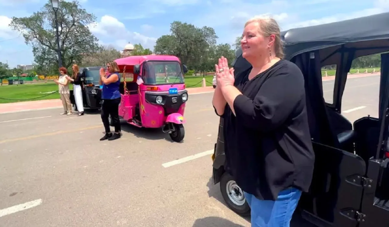 US Women Diplomats Drive Personalised Auto-Rickshaws To Discover Delhi