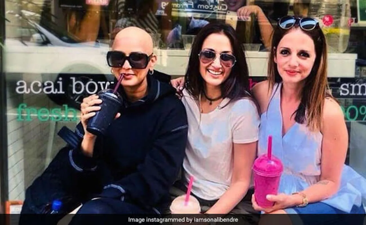 Sonali Bendre bald look