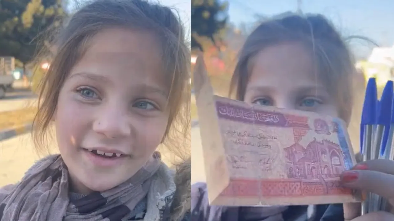 Viral Video: Stranger Helps Little Afghan Girl Selling Pens On Roadside