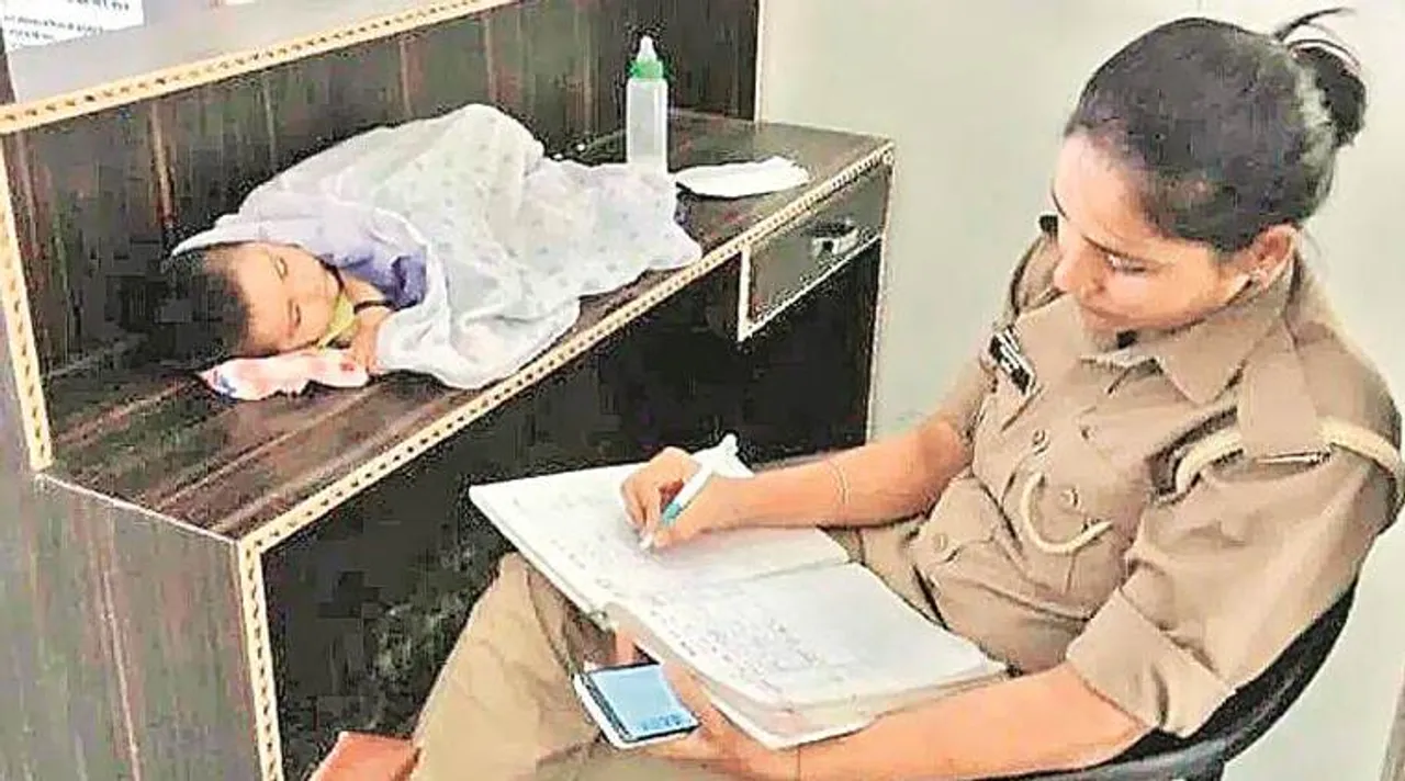 woman cop transferred home base