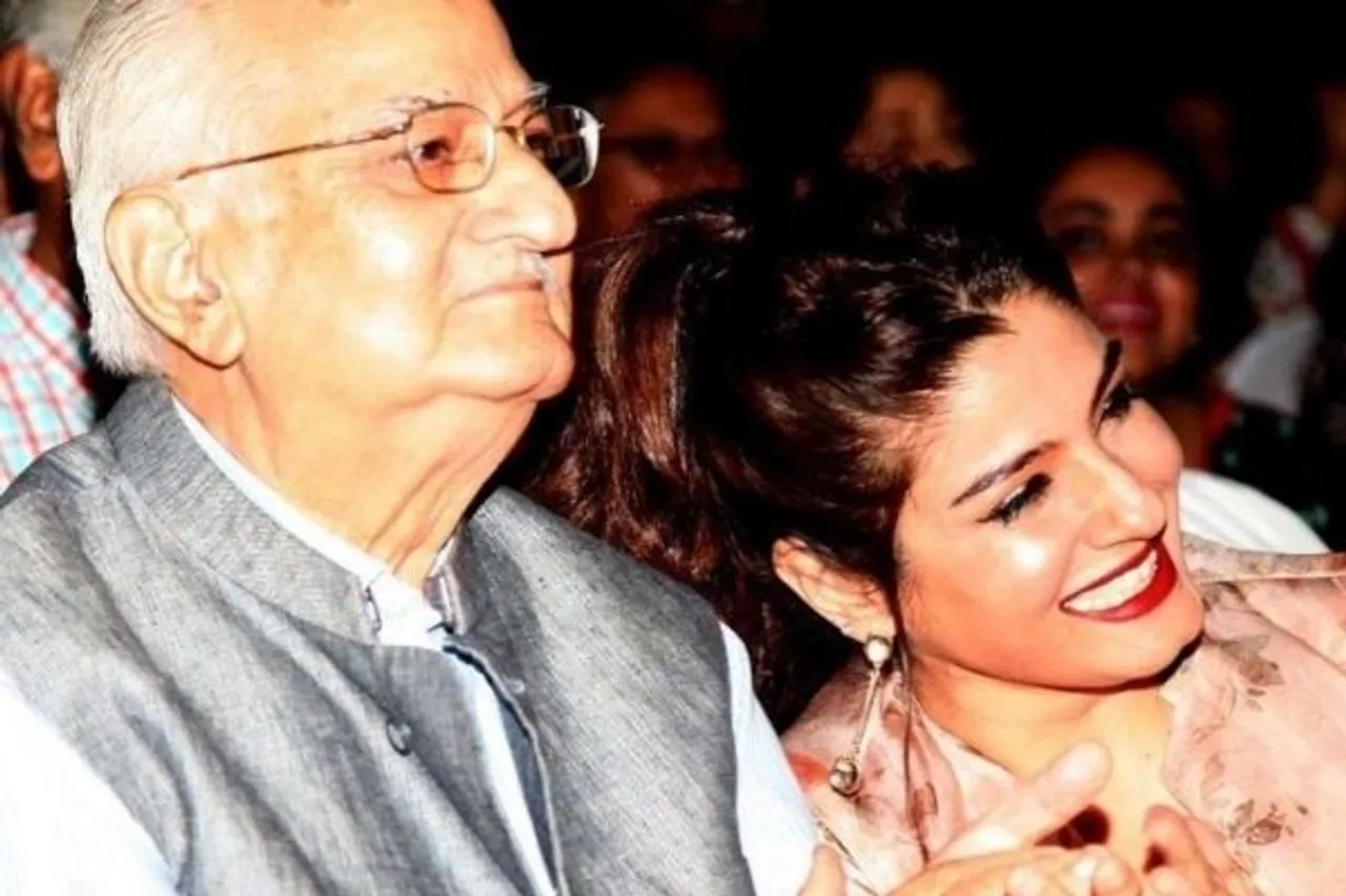"You Will Always Walk With Me," Raveena Tandon Pays Tribute To Late Father