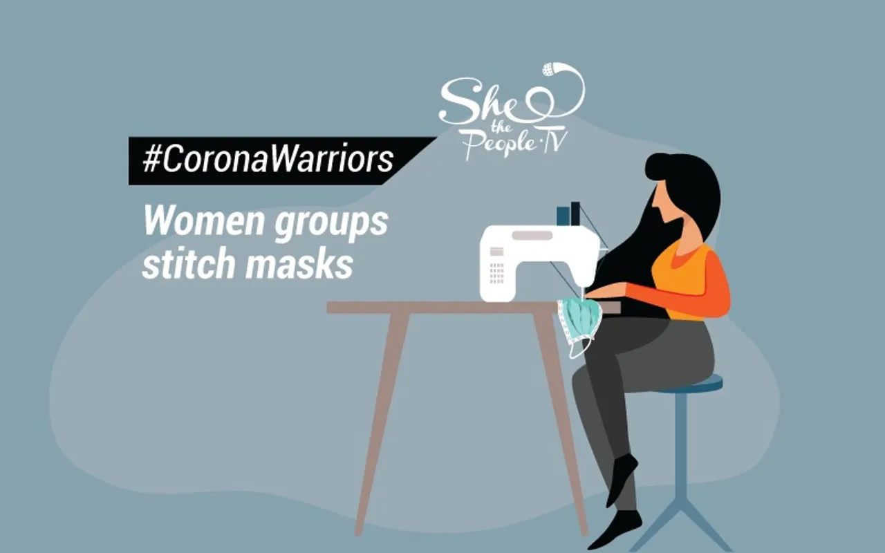 Women groups stitch masks
