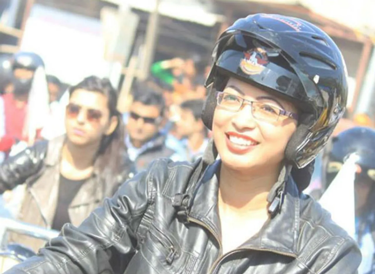Woman biker Nirmali Nath