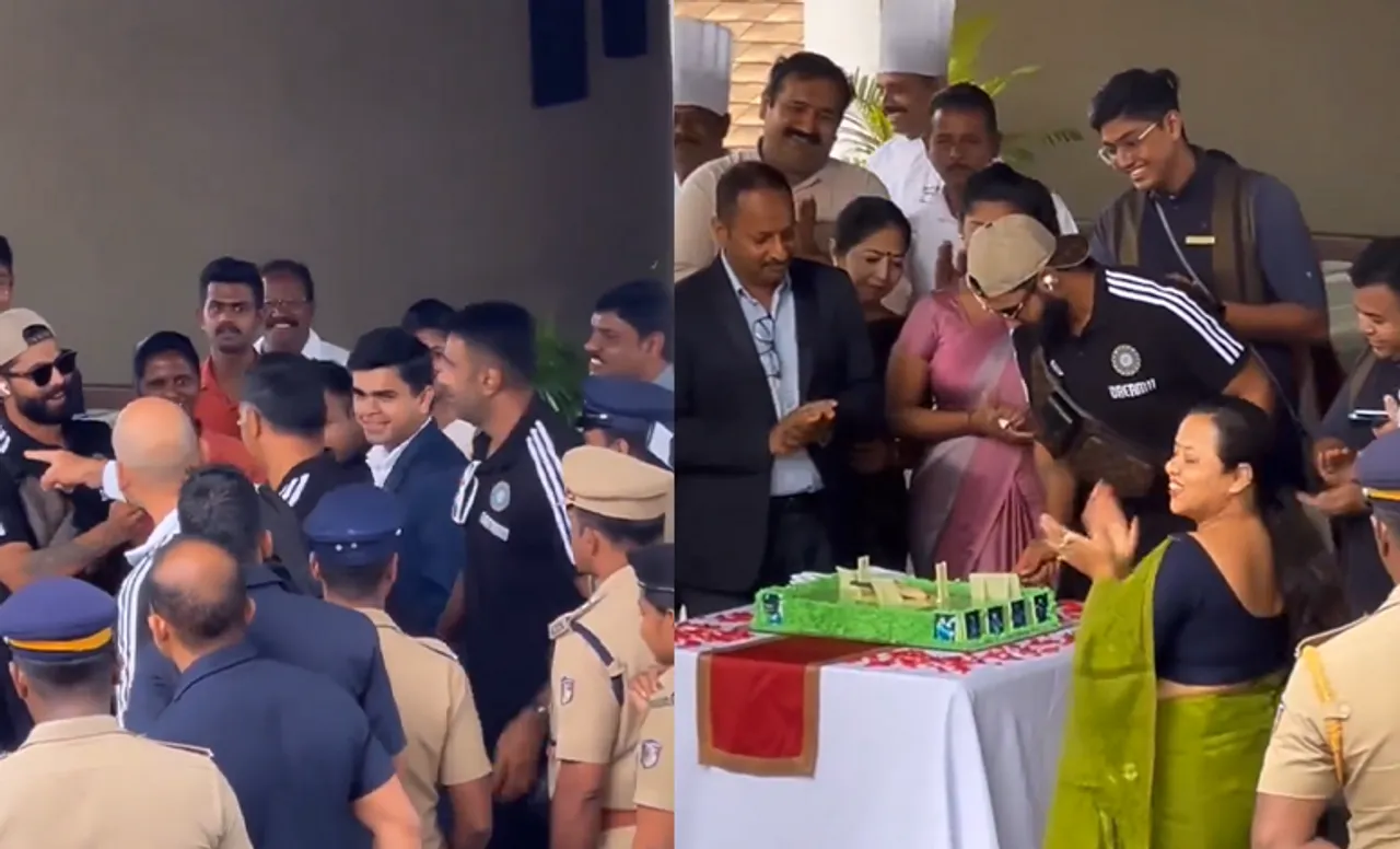 WATCH: Team India players cuts cake in Thiruvananthapuram before leaving for Chennai to kick-start 2023 ODI World Cup campaign 