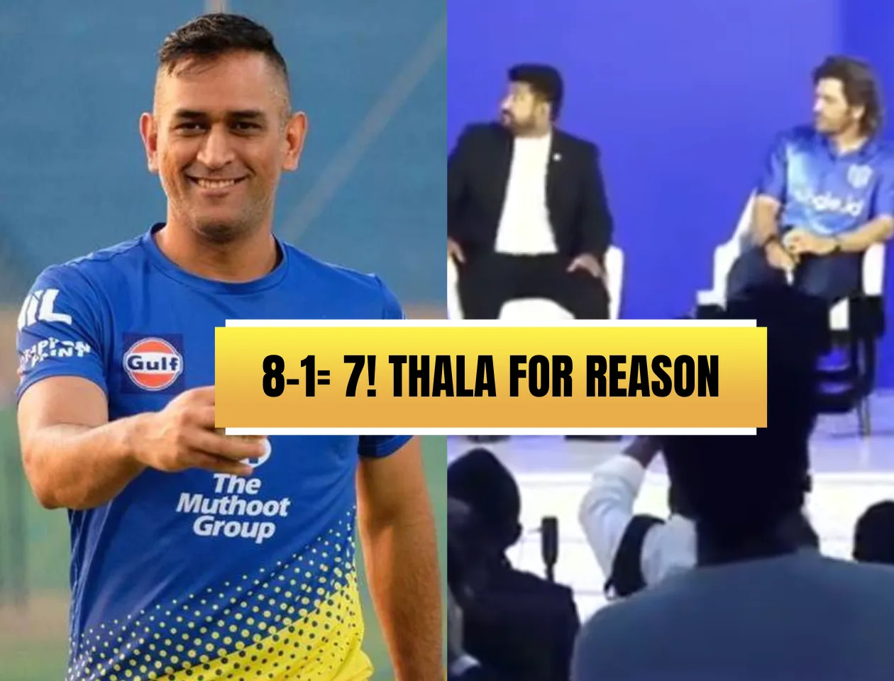MS Dhoni during a promotional event (right) (Source: X)