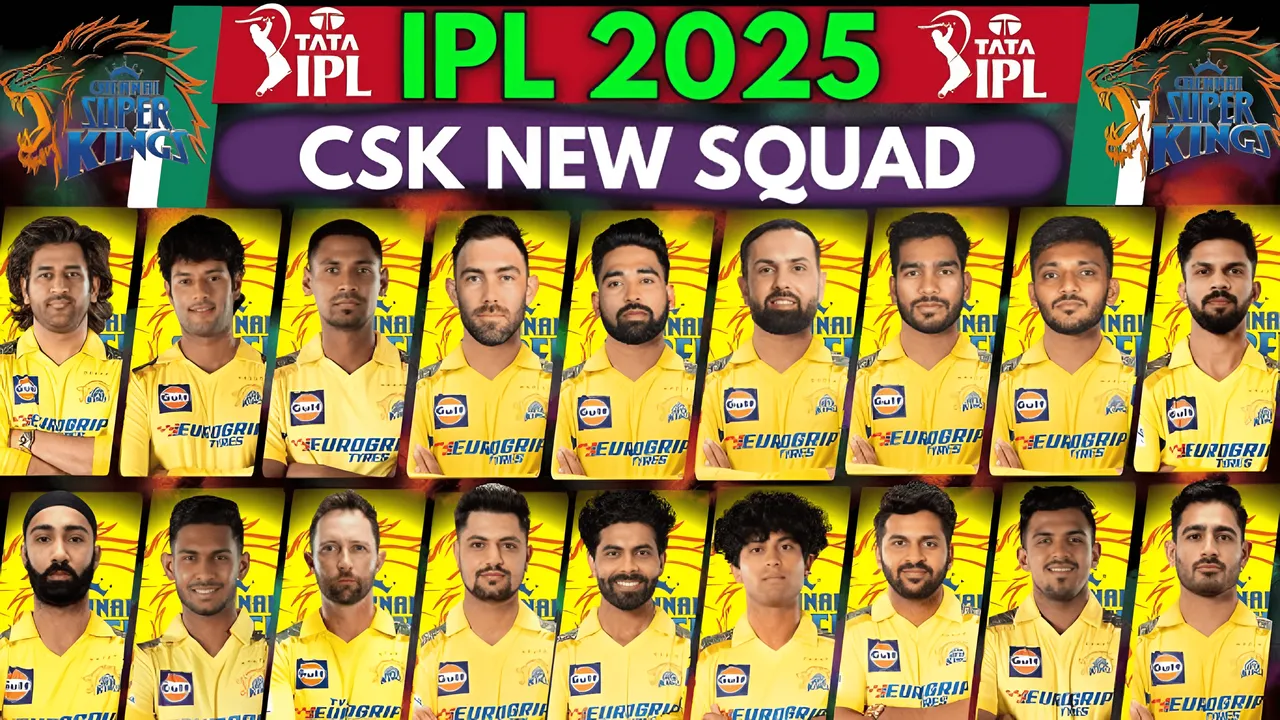 CSK Full squad for IPL 2025 Complete player list and their salaries