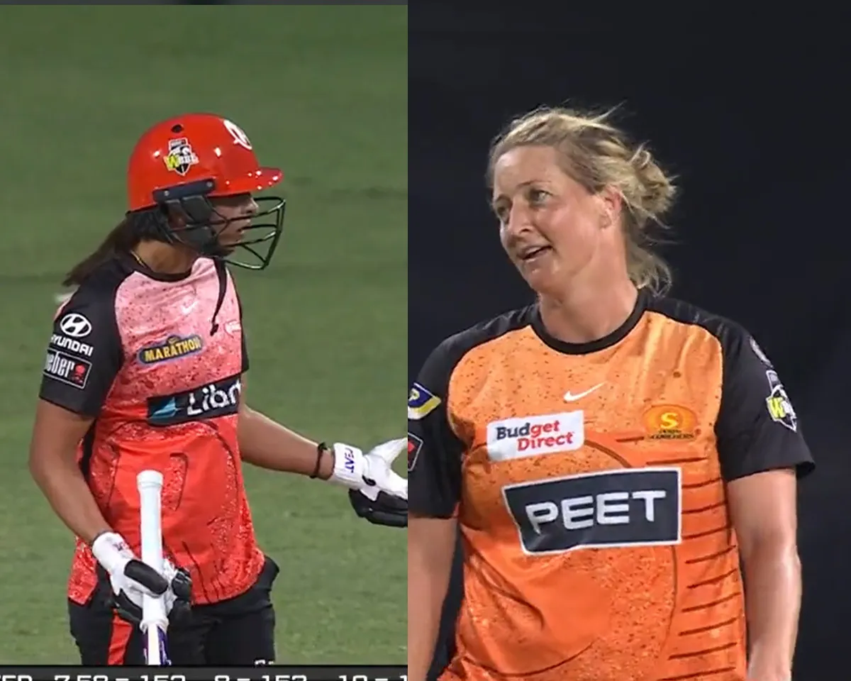 WATCH: Harmanpreet Kaur loses her cool after Sophie Devine bowls before getting ready for strike in WBBL 2023 match