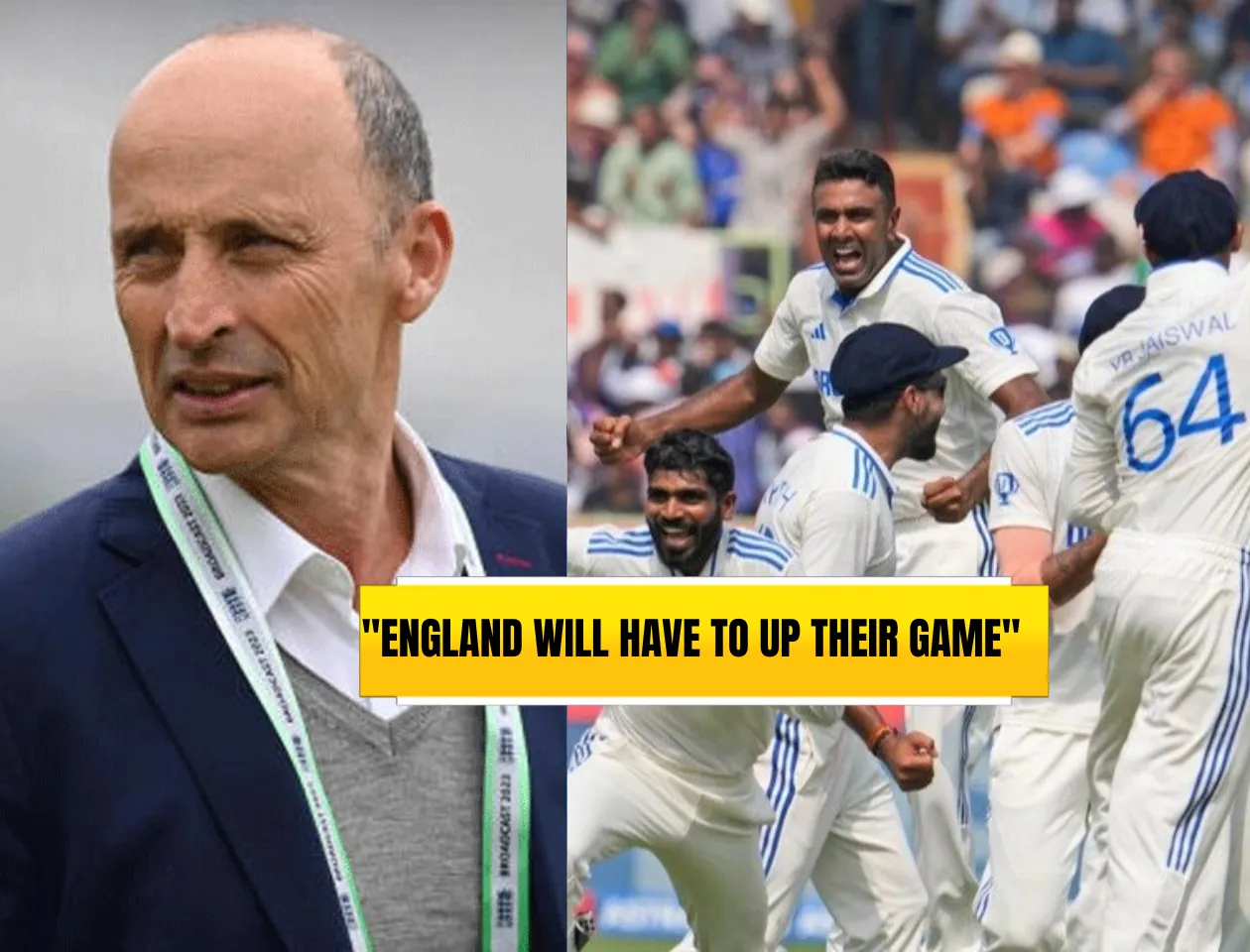 Nasser Hussain (left), Team India celebrating their victory in the 2nd Test against England (right) (Source: X)