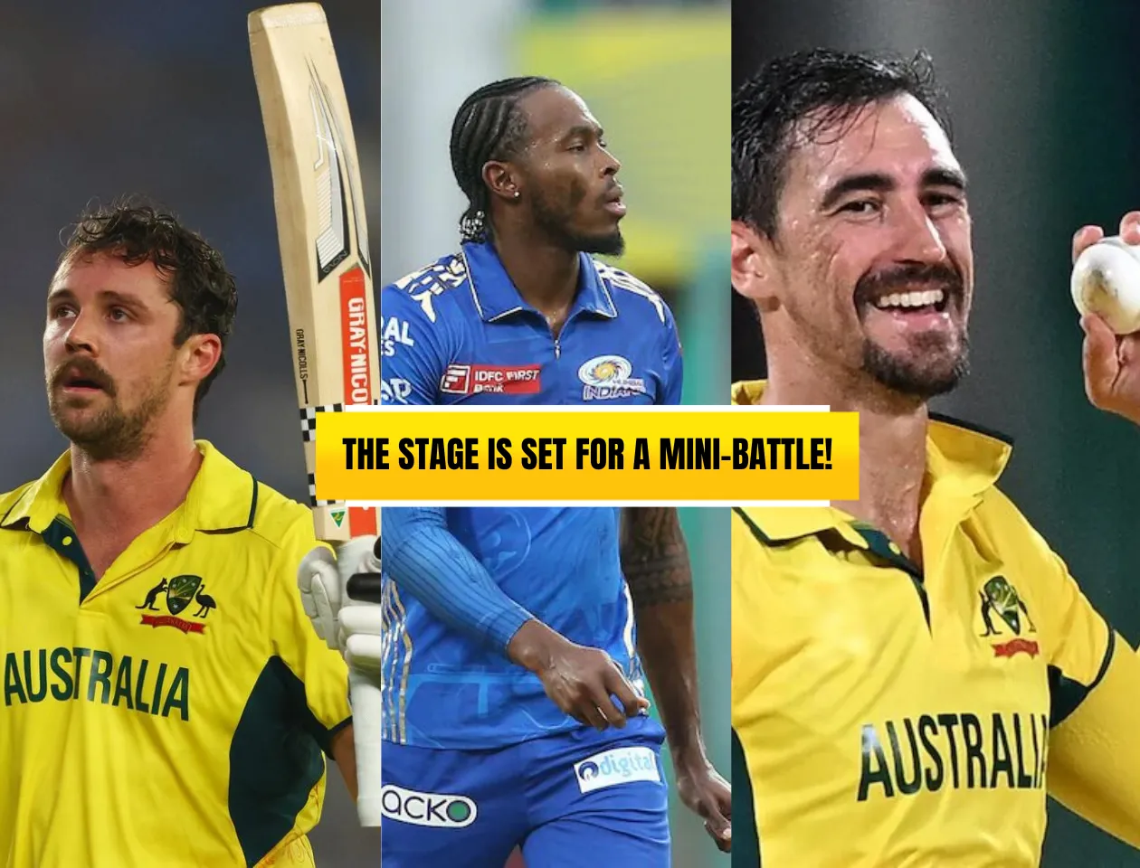 Travis Head, Jofra Archer & Mitchell Starc (Source: Twitter)