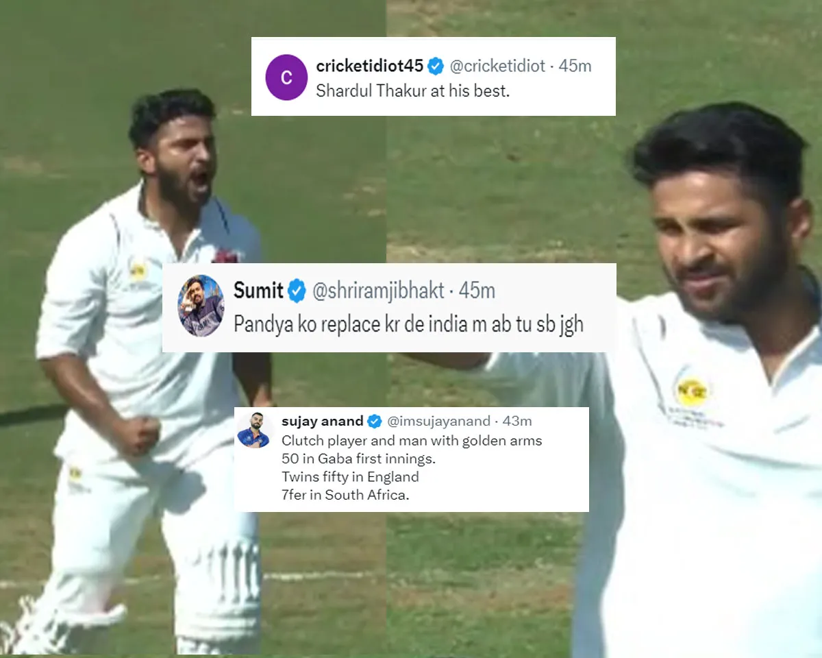 'Lord for a reason' - Watch Shardul Thakur's special celebration as Fans react to his century against Tamil Nadu in semifinals of Ranji Trophy 2024