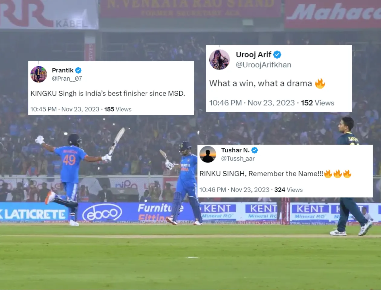 India vs Australia 1st T20I (Source: Twitter)