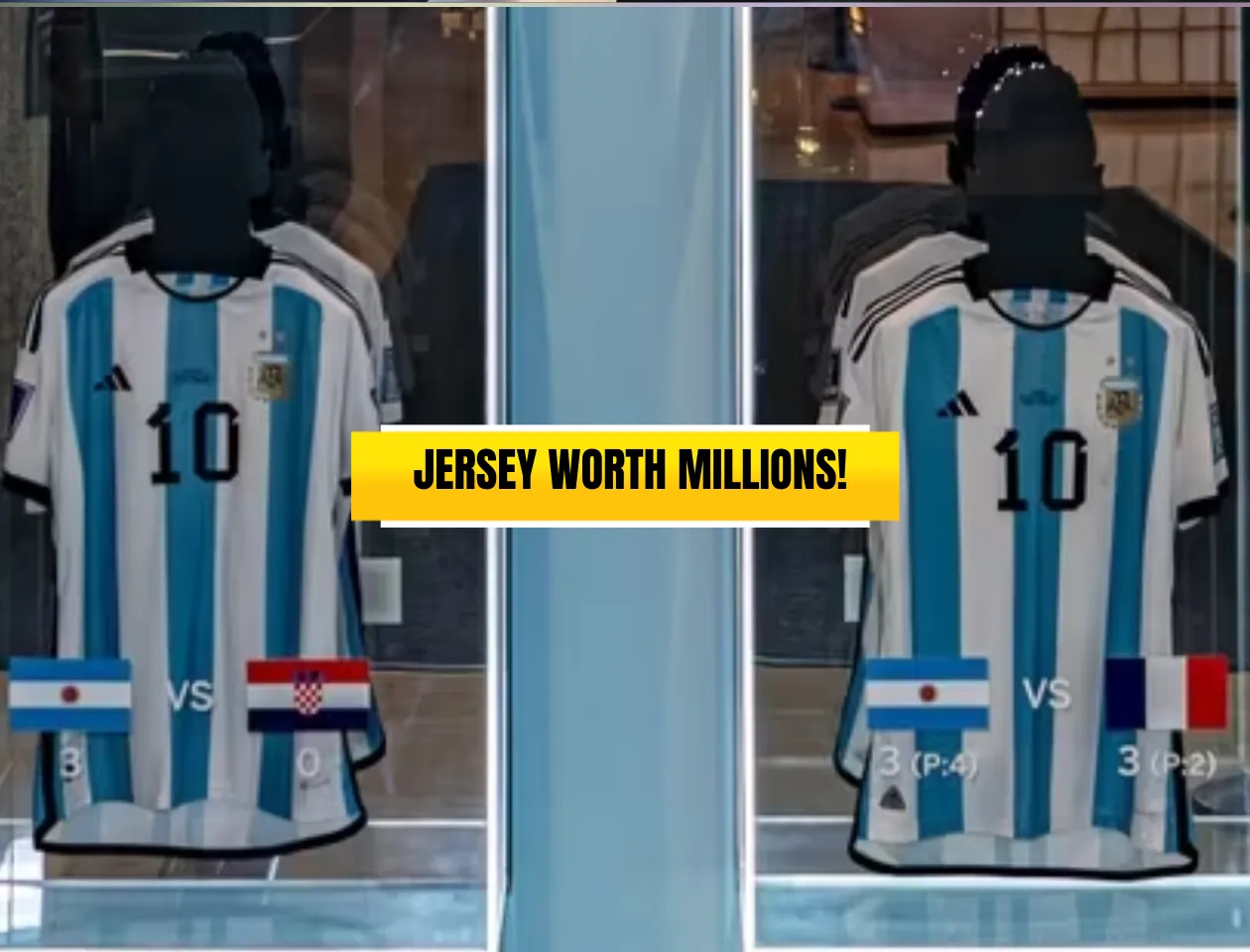Set of jerseys worn by Argentina skipper Lionel Messi during his FIFA