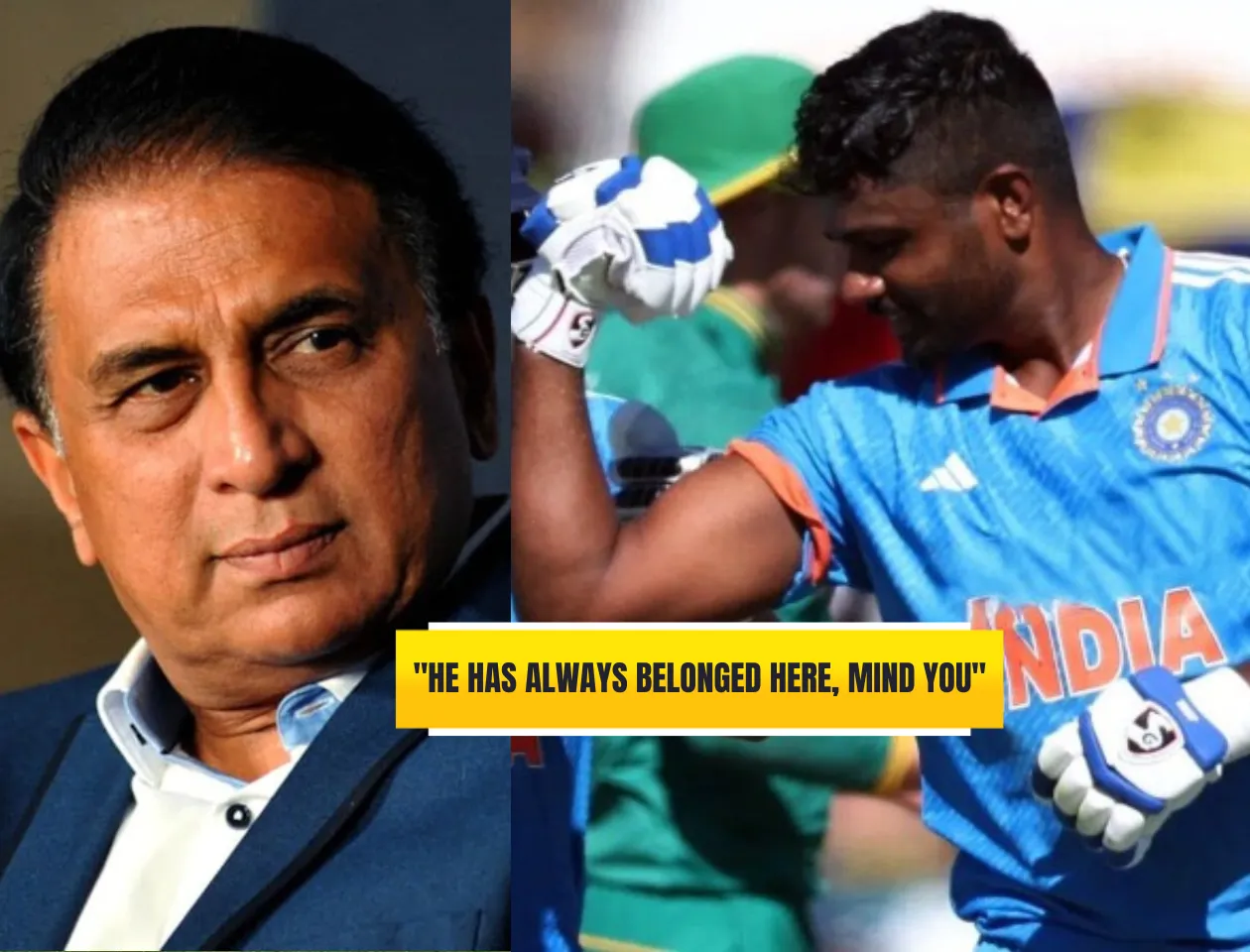 Sunil Gavaskar & Sanju Samson (Source: Twitter)