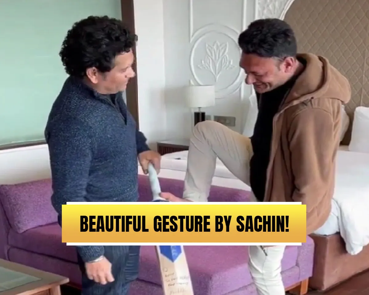 WATCH: 'God of Cricket' Sachin Tendulkar meets differently-abled cricketer Amir Hussain, gifts his autographed bat