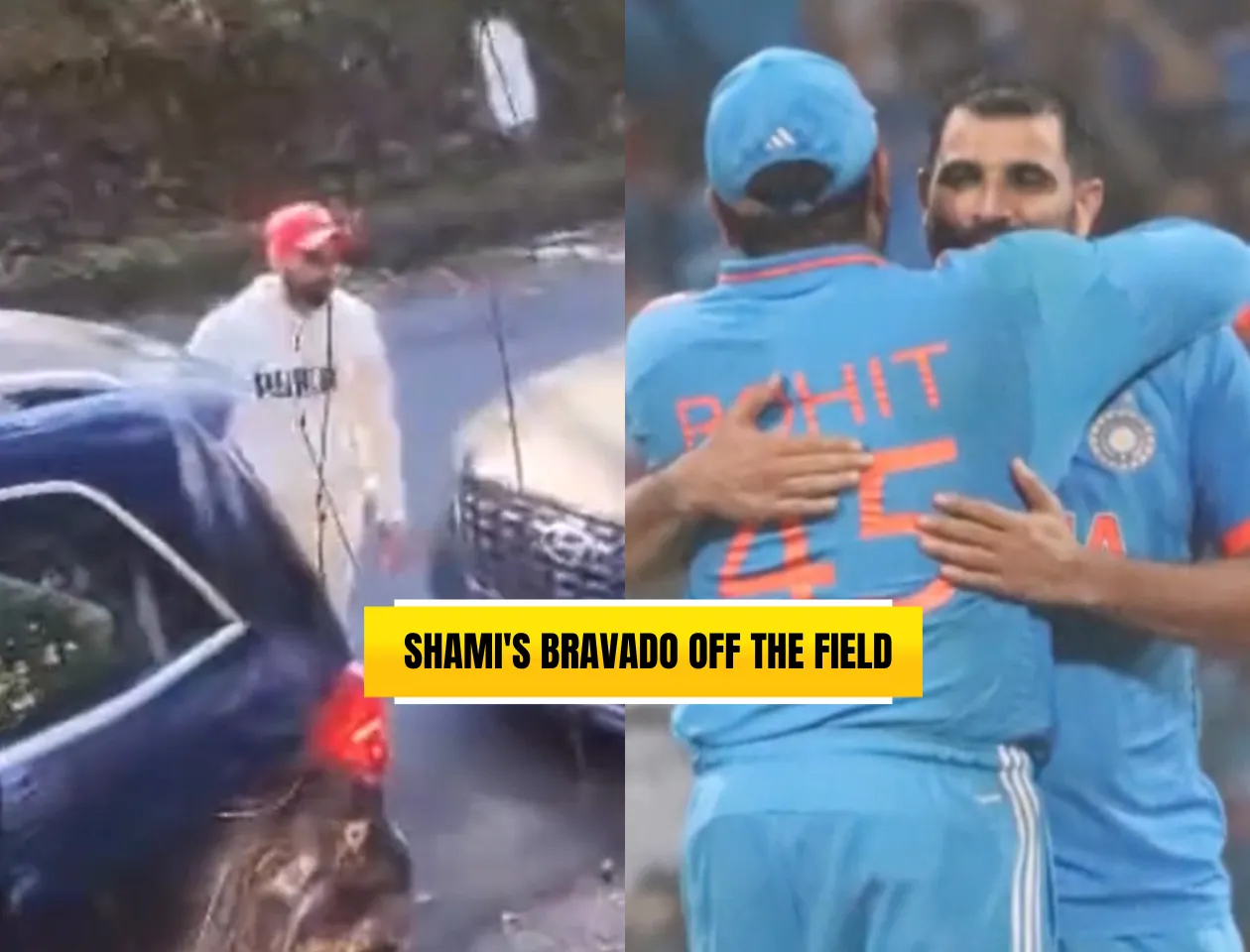 Mohammed Shami saving a road accident victims