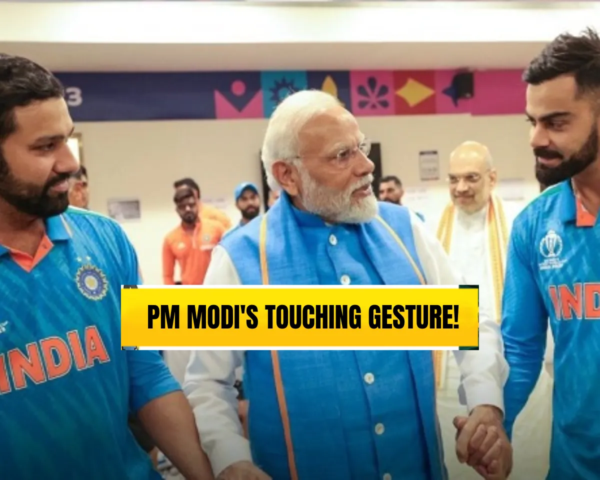 PM Modi with Rohit Sharma & Virat Kohli (Source: Twitter)