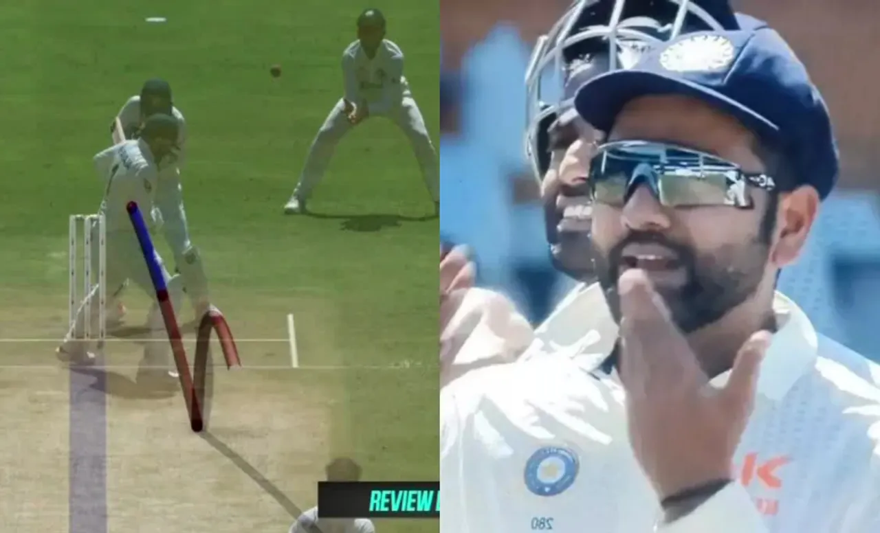 Rohit Sharma took a poor DRS (Source - Twitter)