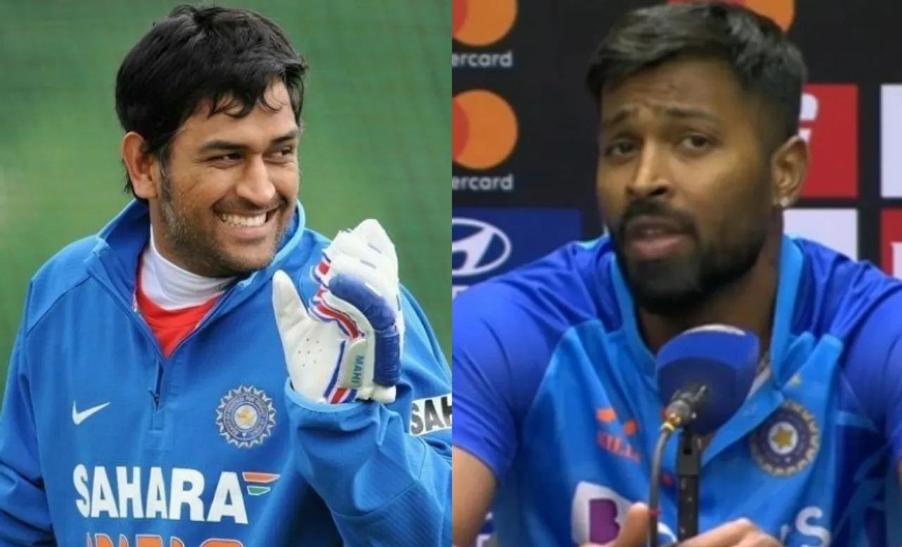 MS Dhoni and Hardik Pandya