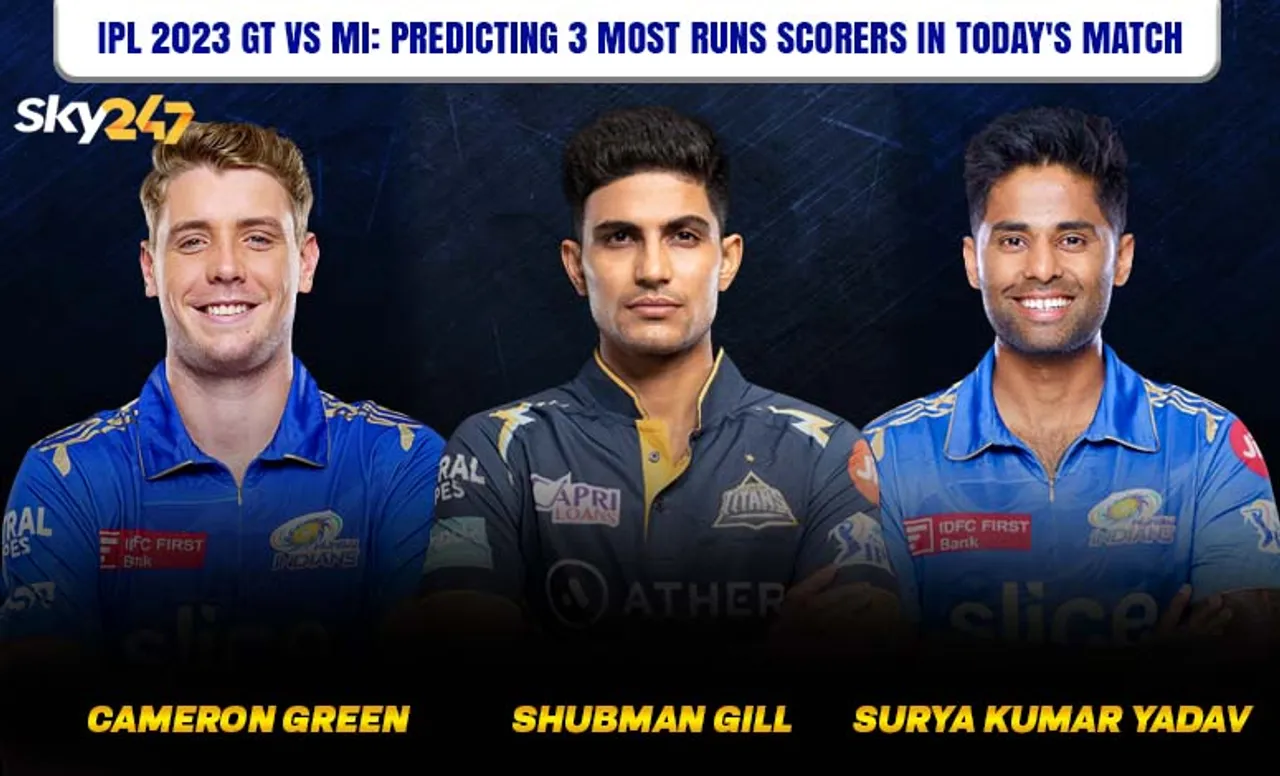 IPL 2023 Predicting 3 Most Run Scorers in Today's GT vs MI Match