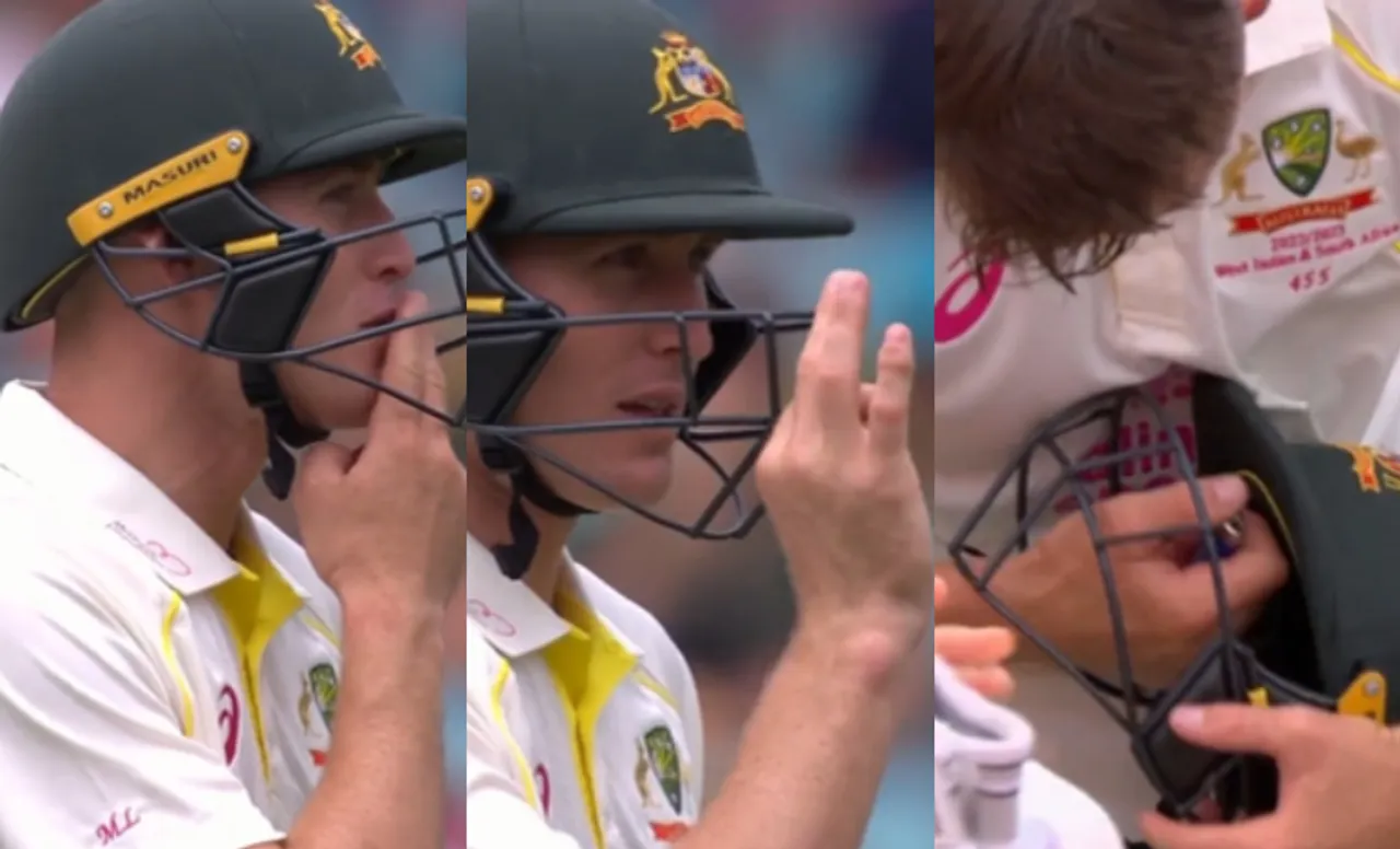 Watch: Marnus Labuschagne makes hilarious gesture towards dressing room, asks for cigarette lighter