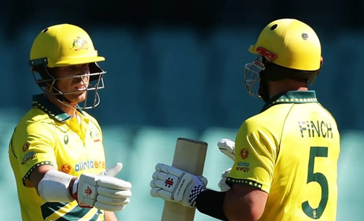 Aaron FInch and David Warner (