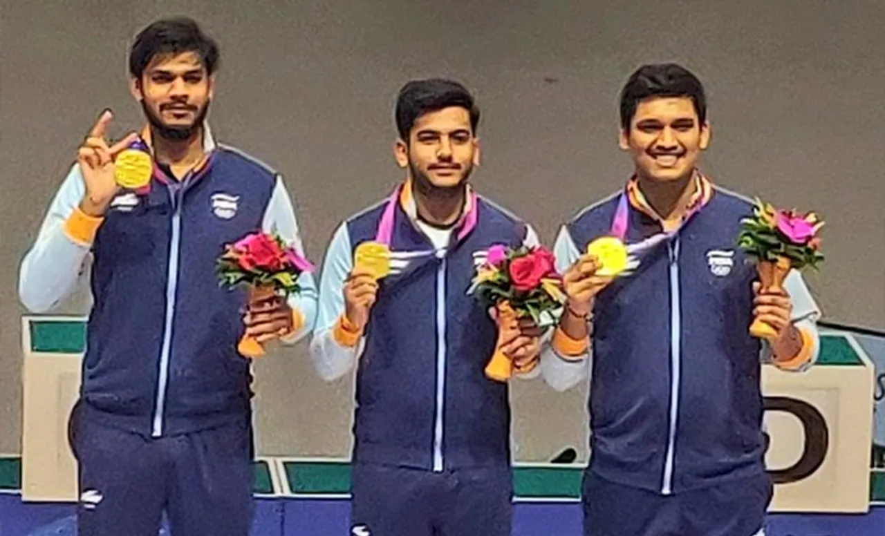 'Congratulations Team Bharat' - Fans react as India win their first Gold Medal in Men's 10m Air Rifle Team event at Asian Games 2023