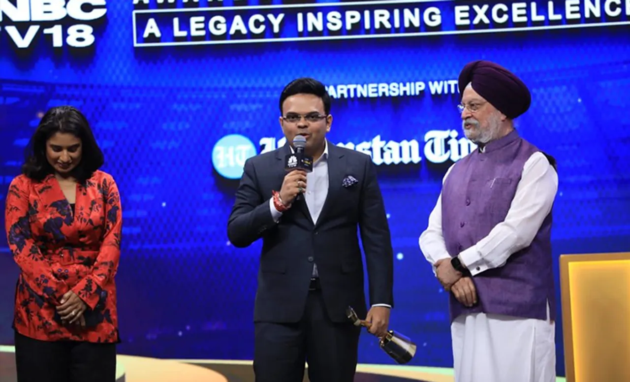 Jay Shah receiving the award (Source - Twitter)