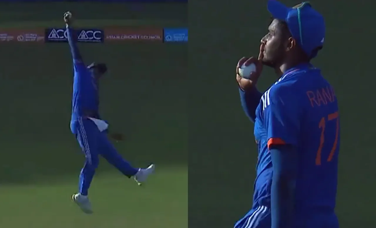 Harshit Rana's catch in India A vs Pakistan A, ACC Men’s Emerging Asia Cup 2023