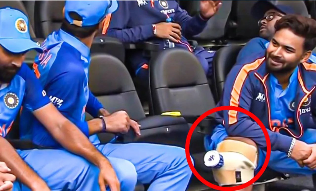 Rishabh Pant spotted with ice pack