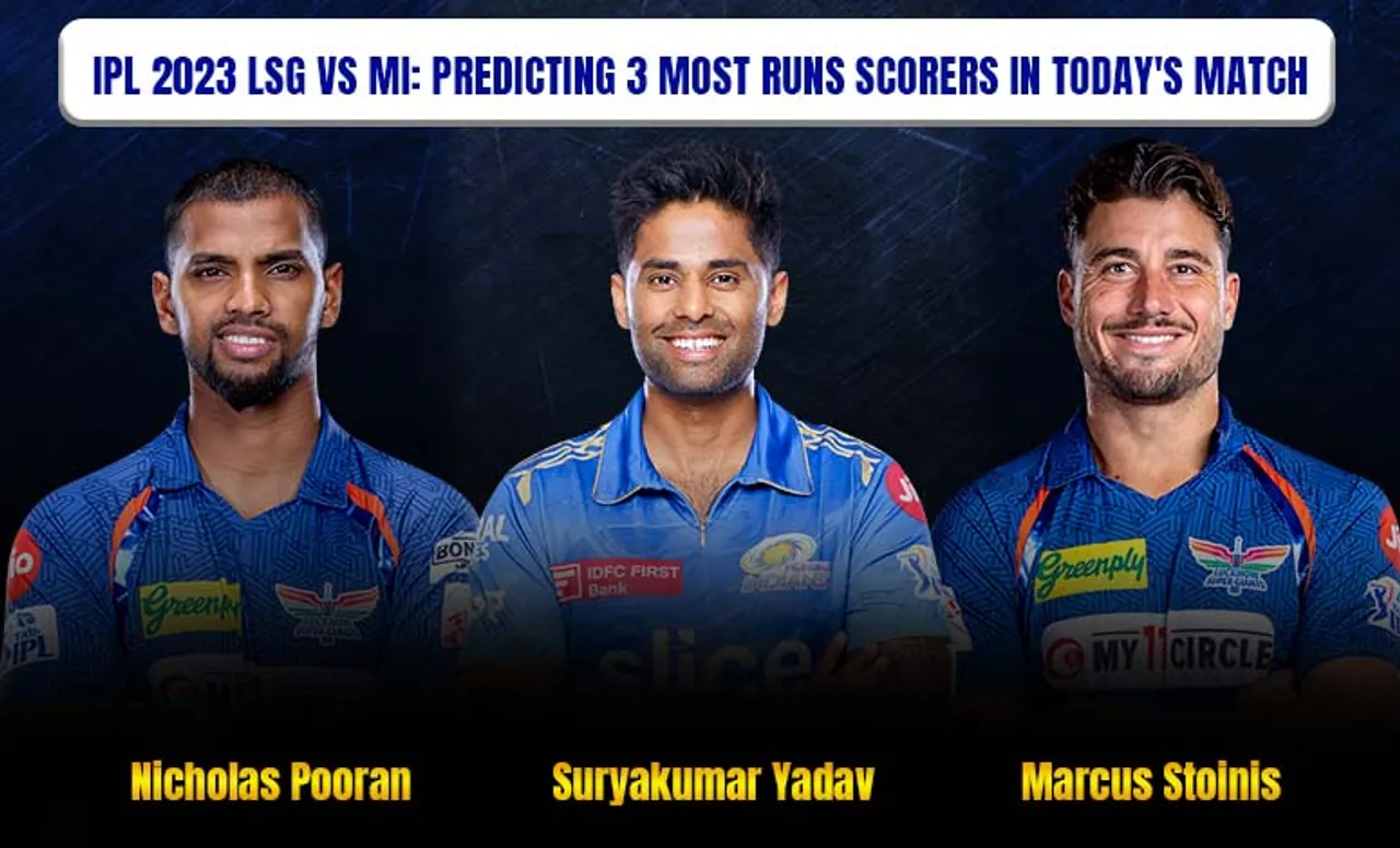 LSG vs MI, IPL 2023: 3 most run scorers in today's match