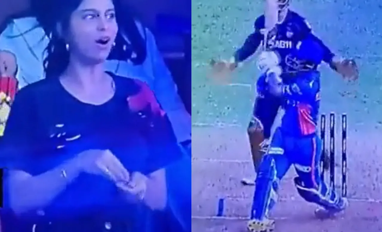 Suhana Khan during MI vs KKR, IPL 2023