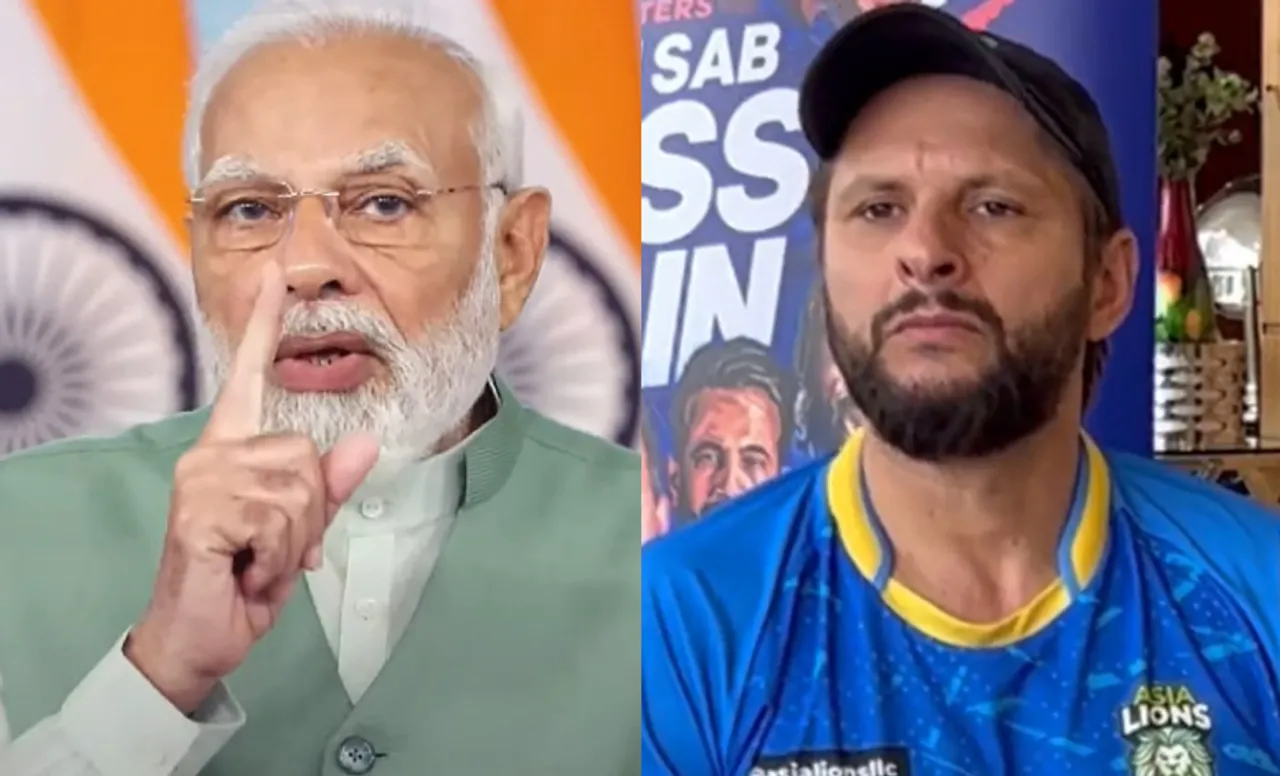 Narendra Modi and Shahid Afridi