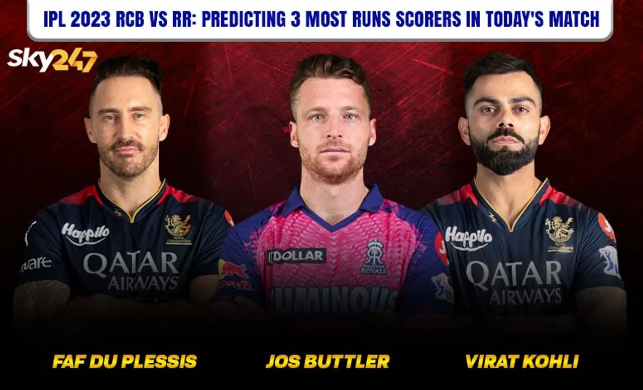 RCB vs RR, IPL 2023: 3 most run scorers in today's match