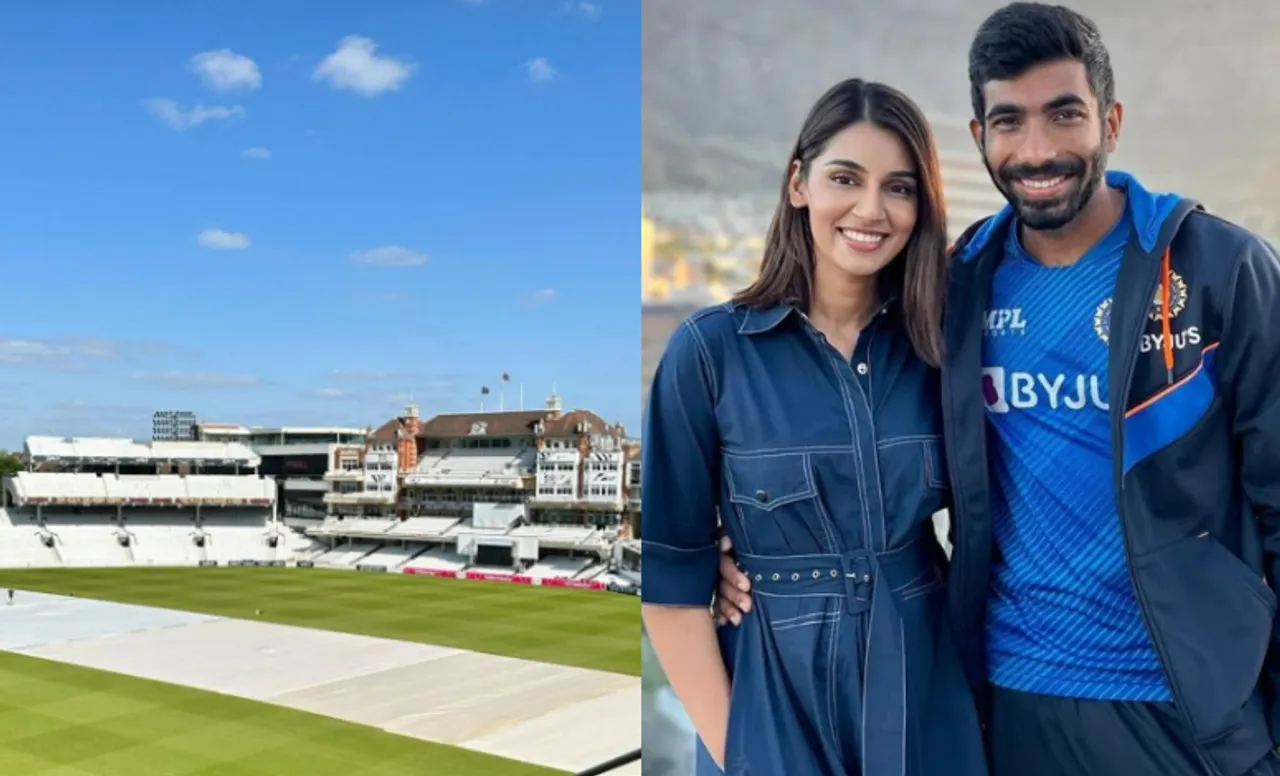 Jasprit Bumrah and Sanjana Ganesan