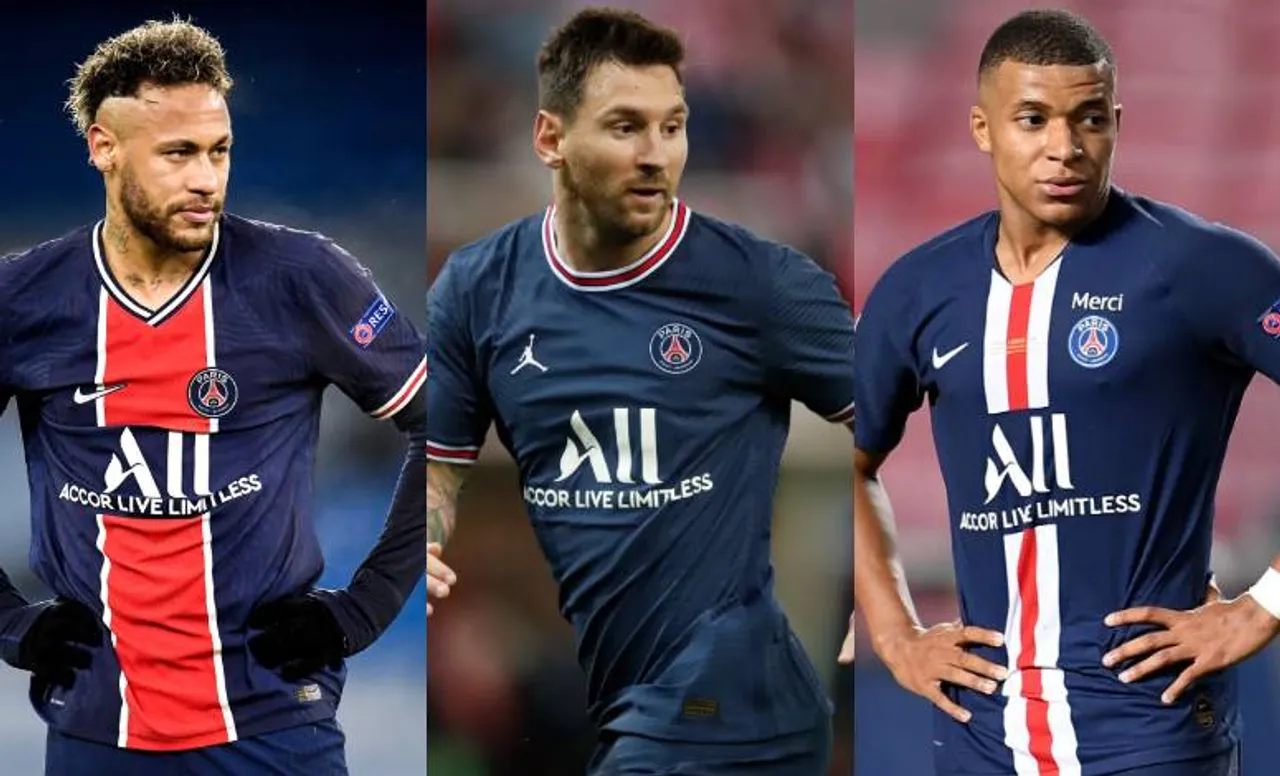 Lionel Messi, Kylian Mbappé and Neymar