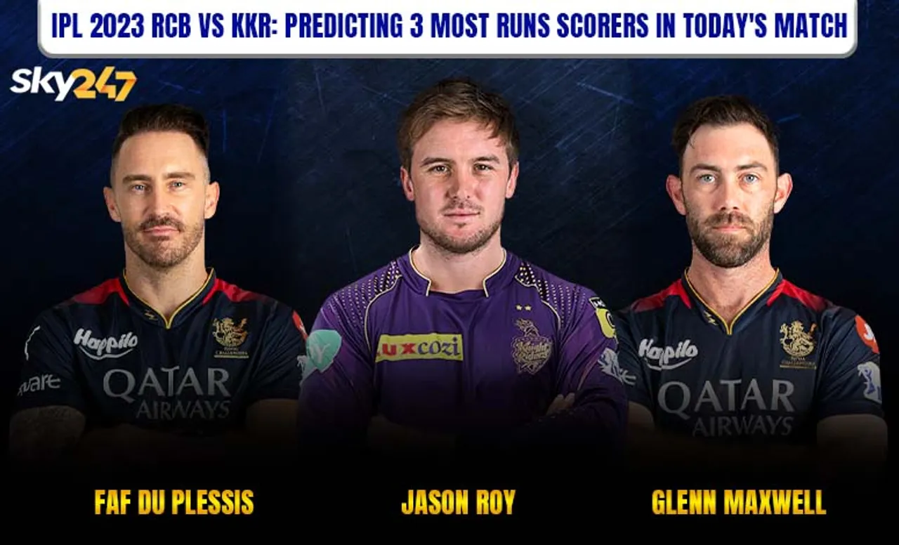 RCB vs KKR, IPL 2023: 3 most run scorers in today's match