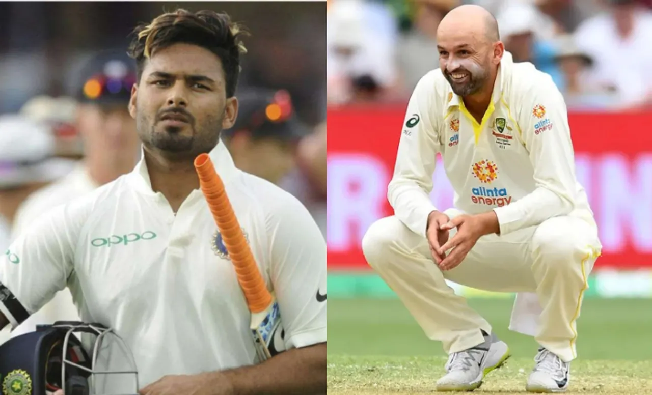 Rishabh Pant and Nathan Lyon