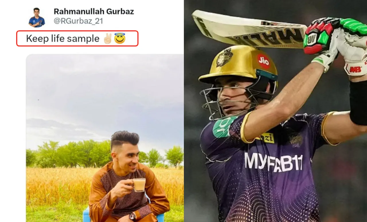 Rahmanullah Gurbaz with a spelling error