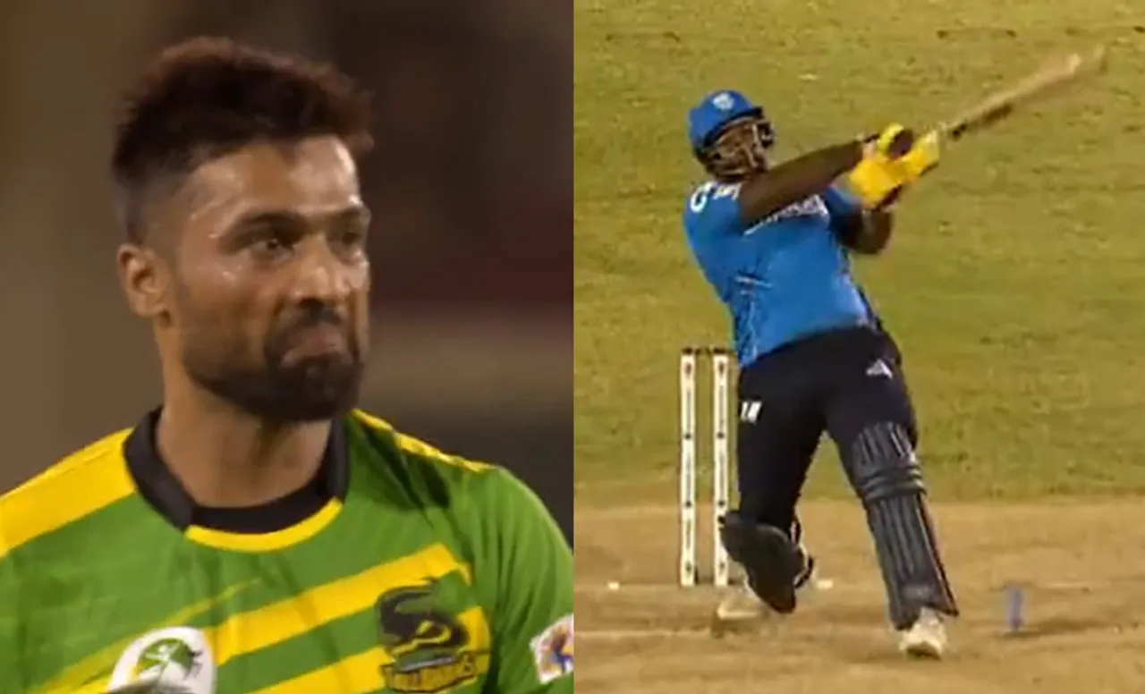 WATCH: Roshon Primus hits Mohammad Amir for a gigantic 6 in Jamaica Tallawahs vs St Lucia Kings clash in CPL 2023